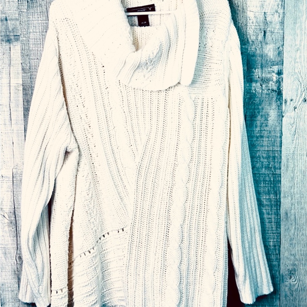 Vintage Venezia Women's Cream Cowl Neck Sweater 22/24